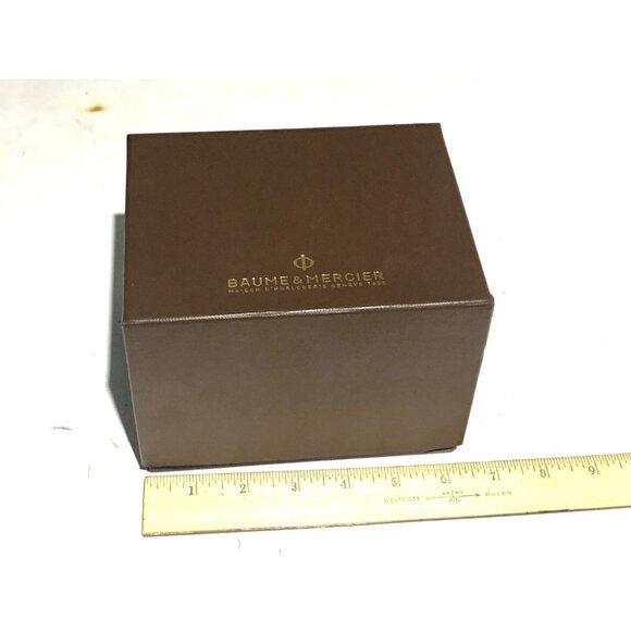 Baume & Mercier Watch Presentation Brown Cardboard Box Display Empty - Picture 10 of 12